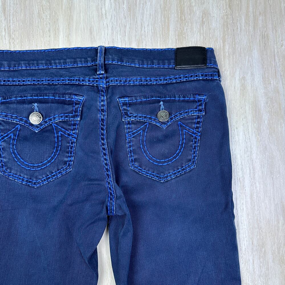 True Religion Casey Low Rise Super Skinny Dark Wash Flap Pocket Denim Jeans 29 - Picture 15 of 15